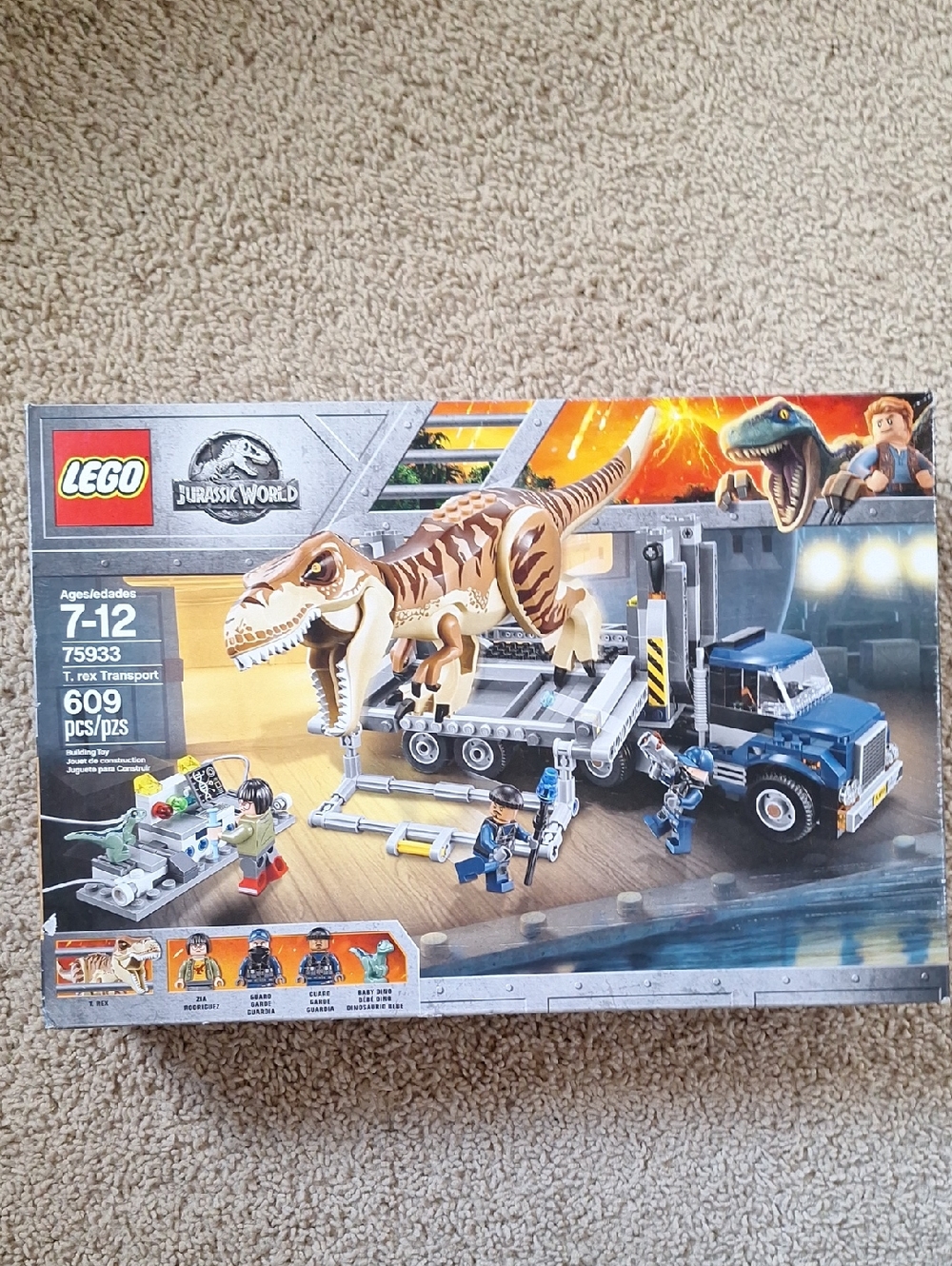 LEGO 75932 Jurassic World T. rex Transport Set - Blue, Tan, Brown